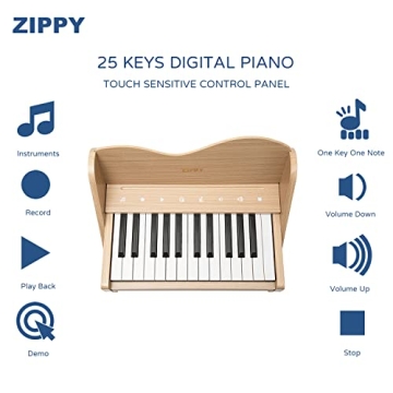 ZIPPY 25 Keys Kids Digital Piano - Educational Fun