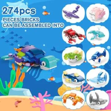 DIYDEC 20pcs Marine Animal Building Blocks for Kids