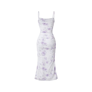 Stylish GORGLITTER Floral Summer Bodycon Dress for Weddings