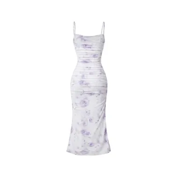 Stylish GORGLITTER Floral Summer Bodycon Dress for Weddings
