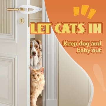 TGIOW Cat Door Latch, 2 Pcs Cat Door Stopper Pet Door Latch to Keep Dog Out of Litter Box and Food, ...