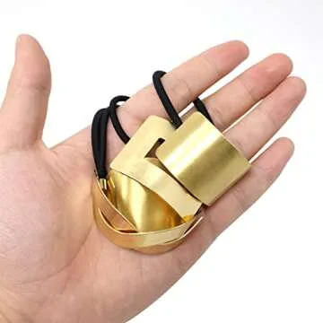 Honbay 4PCS Fashion Cool Metal Geometric Hair Cuffs, Decorative Wraps, Stretch Ponytail Holders, Hair Accessories for Women