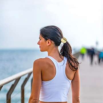 Honbay 4PCS Fashion Cool Metal Geometric Hair Cuffs, Decorative Wraps, Stretch Ponytail Holders, Hair Accessories for Women