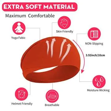 RITOPER Workout Headbands - Soft Non-Slip Hair Accessories