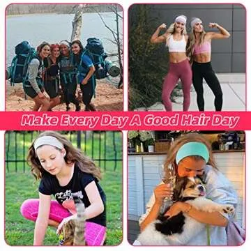 RITOPER Workout Headbands - Soft Non-Slip Hair Accessories