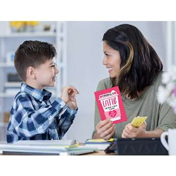 WhatSign Teacher Valentine Day Card - Valentines Day Gifts for Teachers Thanks a Latte Valentines Day Teacher Cards with Envelope Valentines Day Teacher Gifts