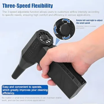 Mini Turbo Snow Blower with Magnetic Nozzle for Easy Cleanup