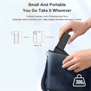 Mini Turbo Snow Blower with Magnetic Nozzle for Easy Cleanup