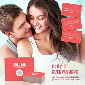 Tell Me for Couples - Relationship Game for Date Night, 110 Conversation Cards