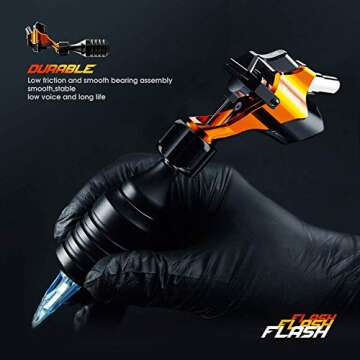 Mast Flash Rotary Tattoo Machine Kit Cartridges Disposable Needles Power Supply TZ450