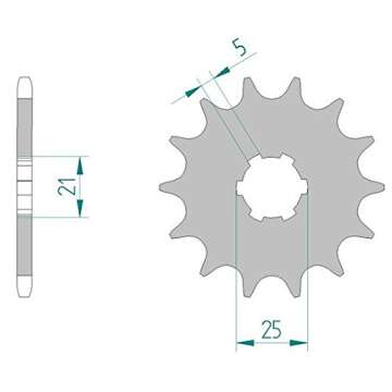 AHL 520 14T Front Sprocket for Yamaha 350 YFM350 X Warrior 1987-2004 350 YFM350 Raptor 2004 350 YFZ350 Banshee 1990-2009