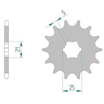 AHL 520 14T Front Sprocket for Yamaha 350 YFM350 X Warrior 1987-2004 350 YFM350 Raptor 2004 350 YFZ350 Banshee 1990-2009