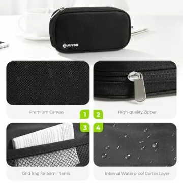 AUVON Travel Pill Organizer with Durable Zipper Closure