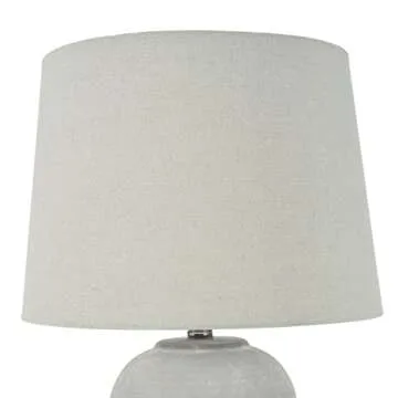 Nourison 23" Grey White Washed Table Lamp for Modern Homes