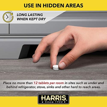 Harris Roach Tablets, Safe Boric Acid Insect Killer 145 Tablets