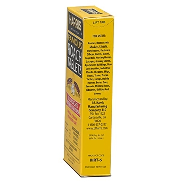 Harris Roach Tablets, Safe Boric Acid Insect Killer 145 Tablets