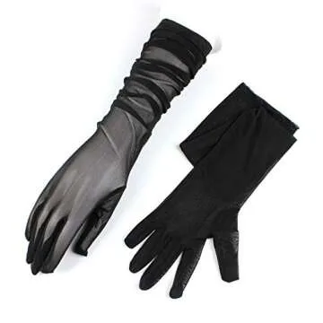 Luwint Long Tulle Mesh Gloves for Elegant Fashion Styles