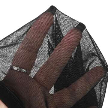 Luwint Long Tulle Mesh Gloves, Women Elbow Length Sexy Sheer Gloves for Opera Party Costume Wedding Formal Sun Protection (Long Gloves, Black)