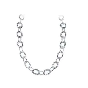 UNY JEWEL Twisted Cable Wire Link Chain Bracelet Two Tone Designer Brand Inspired Women Jewelry Valentine Christmas Gift (2 Tone)