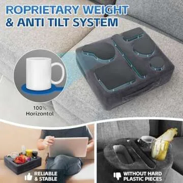 G GOOD GAIN Couch Cup Holder Pillow for Cozy Living Spaces