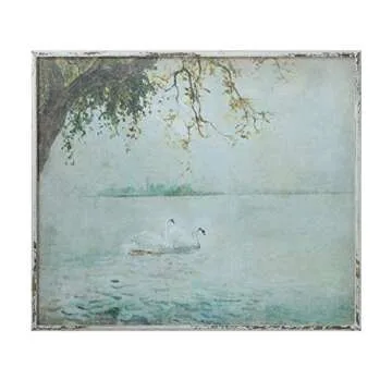 Vintage Swans Wood Wall Art for Rustic Charm