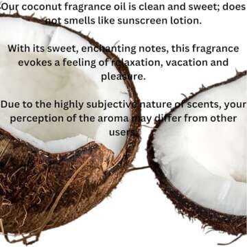 Fragrances & More - Coconut Fragrance Oil for Candle Making 2 oz. (60ml) Candle Scents for Candle Ma...