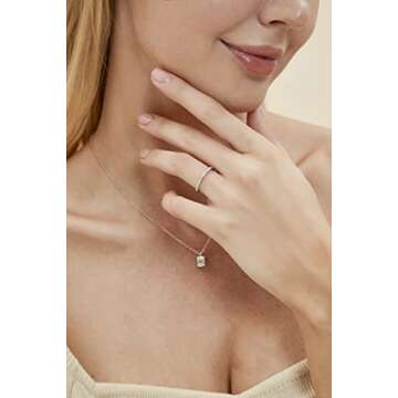 EAMTI 2mm 14K White Gold Plated Wedding Band Cubic Zirconia Full Eternity Stackable Engagement Ring Size 5.5