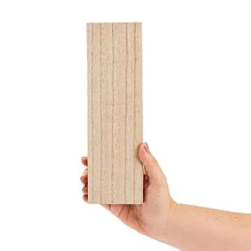 Bright Creations 4 Pack Unfinished Wood Boards for Crafts, Painting, Wood Carving, 1" Thick Wooden Boards for DIY Signs (3 x 10 in)