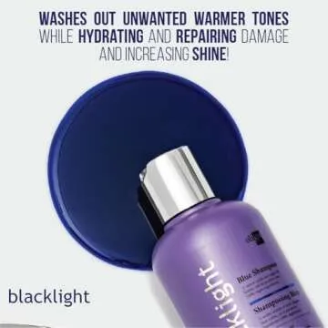 OLIGO PROFESSIONNEL - Blacklight Blue Shampoo - Sulfate-Free Blue Shampoo for Blonde and Color Hair - Revive Treated Hair - Refreshes Faded Highlights - 11 Amino Acids and Moisturizing Formula - 8.5oz