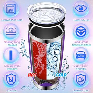 Potchen 20 Pack Powder Coated Tumbler Bulk Stainless Steel 20oz Tumbler with Lids Colorful Coffee Tumbler Vacuum Insulated Travel Tumbler Cup Gift for Wine Cocktails Hot Cold Drinks, Assorted Colors