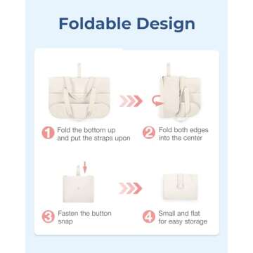 BAGSMART Tote Bag for Women, Foldable Tote Bag With Zipper Large Shoulder Bag Top Handle Handbag for...