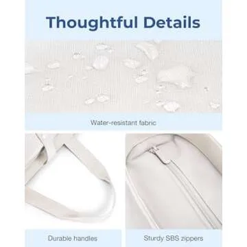 BAGSMART Tote Bag for Women, Foldable Tote Bag With Zipper Large Shoulder Bag Top Handle Handbag for Travel, Work