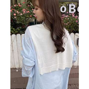 Stylish Zontroldy Women's Knitted Shawl Wrap Tops