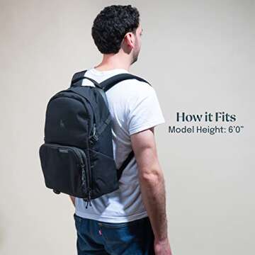 BREVITE - The Jumper - Compact Camera Backpacks for Photographers - A Minimalist & Travel-friendly Photography Backpack Compatible With Both Laptop & DSLR Accessories 18L (Triple Black)