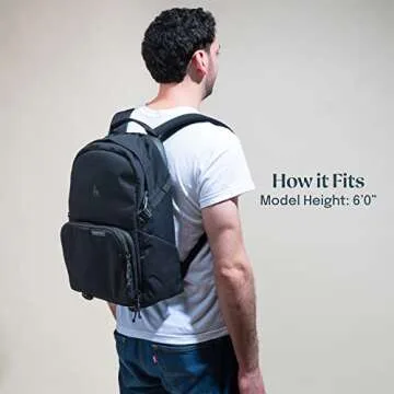 BREVITE - The Jumper - Compact Camera Backpacks for Photographers - A Minimalist & Travel-friendly Photography Backpack Compatible With Both Laptop & DSLR Accessories 18L (Triple Black)