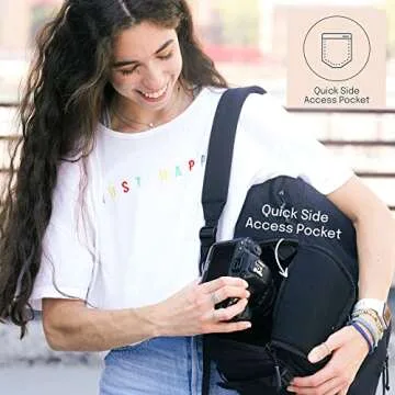 BREVITE - The Jumper - Compact Camera Backpacks for Photographers - A Minimalist & Travel-friendly Photography Backpack Compatible With Both Laptop & DSLR Accessories 18L (Triple Black)