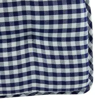 Klear Vu Omega Non-Slip Universal Chair Cushions for Dining Room, Kitchen and Office Use, U-Shaped Skid-Proof Seat Pad, 15x16 Inches 2 Pack Gingham Navy 2 Count