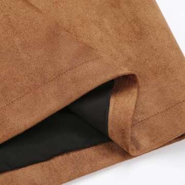 Stylish IDEALSANXUN Women's Suede Mini Skirt for Fall