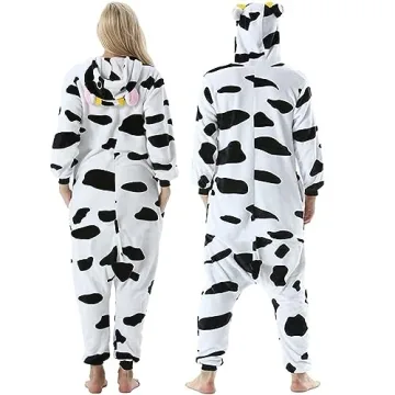 DarkCom Cow Onesie - Fun and Cozy Animal Costume