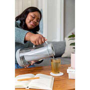 LifeStraw Home – Water Filter Pitcher, 10-Cup, Pebble, BPA Free Designed for Everyday Protection Against Bacteria, parasites, microplastics, Lead, Mercury, PFAS and a Variety of Chemicals