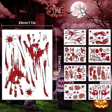 Halloween Decorations Window Decals PVC Wall Stickers