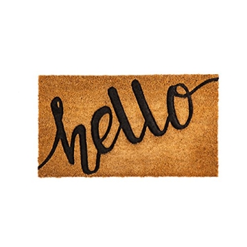 Evergreen Hello Coir Doormat Perfect for Your Entryway