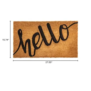 Evergreen Hello Coir Doormat Perfect for Your Entryway