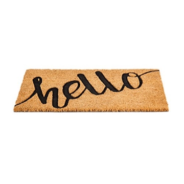 Evergreen Hello Coir Doormat Perfect for Your Entryway