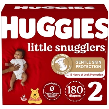 Huggies Little Snugglers Diapers Size 2, 180 Ct