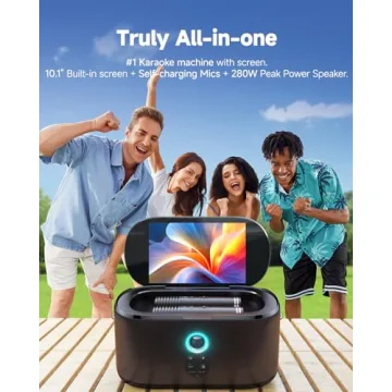 Ikarao Karaoke Machine with Bluetooth & 2 Microphones