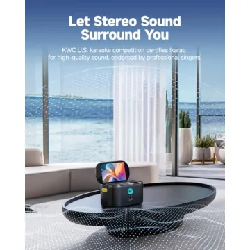 Ikarao Karaoke Machine with Bluetooth & 2 Microphones