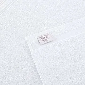 Qute Home 100% Turkish Cotton Bath Towel Set, Quick Dry Soft and Absorbent, 4 Premium Quality Towels for Bathroom (White)