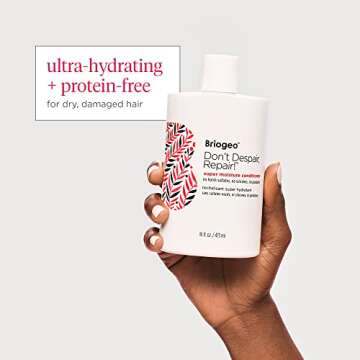 Briogeo Don't Despair Repair Super Moisturizing Conditioner for Dry Damaged Hair, Argan Oil for Repair and Colored Hair, 16 oz