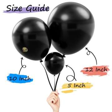 AFTERLOON® Biodegradable Balloons 72 pcs Pearlized White/Silver/Baby Blue 12 Inch Latex Pearl Color...